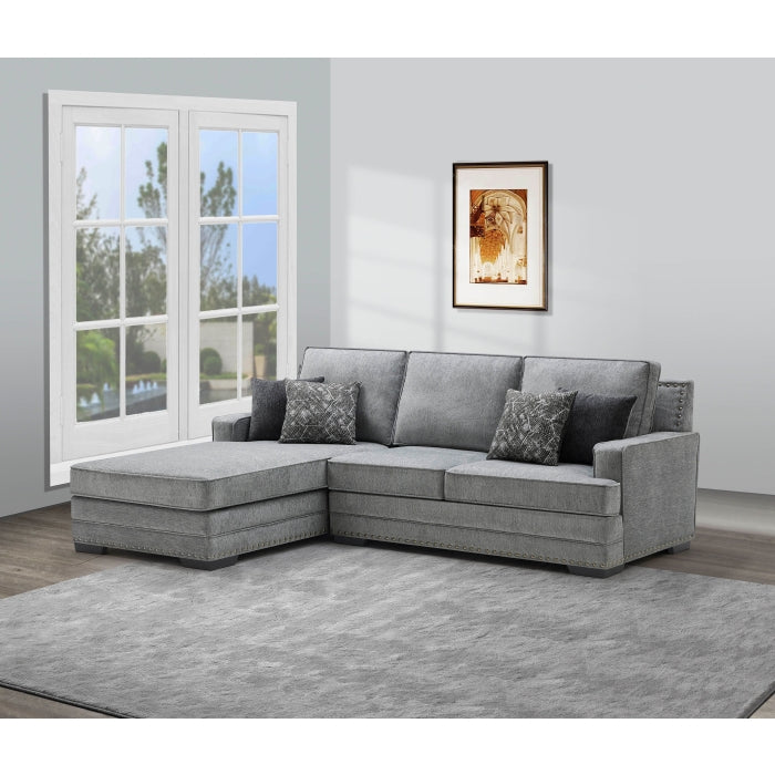 Brand New Light Grey Sectional Sofa (Left or Right Facing Chaise)