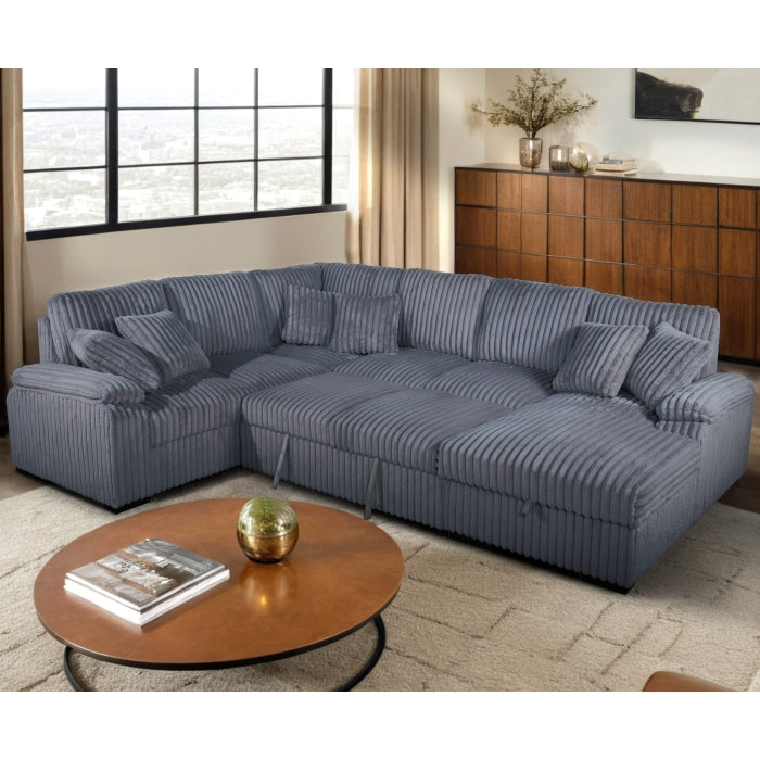 Brand New Sectional with Storage Chaise and Pull-out Bed (5 Colors)