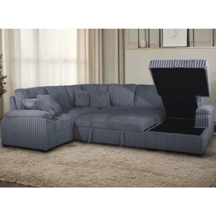 Brand New Sectional with Storage Chaise and Pull-out Bed (5 Colors)