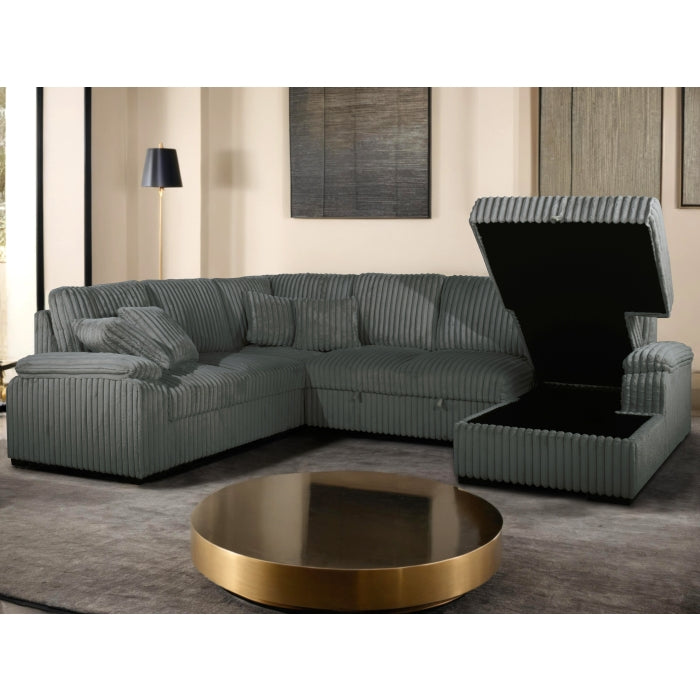 Brand New Sectional with Storage Chaise and Pull-out Bed (5 Colors)