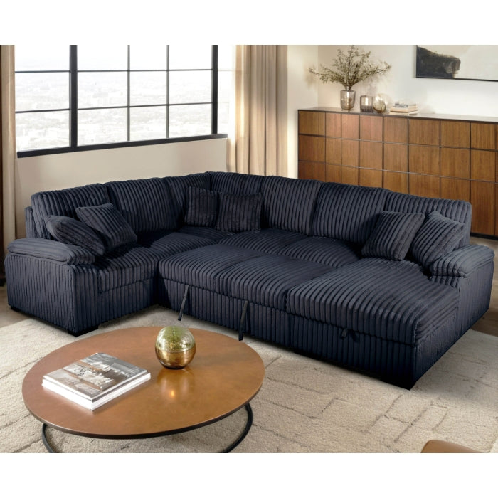 Brand New Sectional with Storage Chaise and Pull-out Bed (5 Colors)