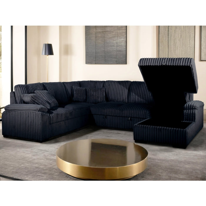 Brand New Sectional with Storage Chaise and Pull-out Bed (5 Colors)