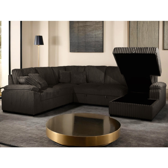 Brand New Sectional with Storage Chaise and Pull-out Bed (5 Colors)