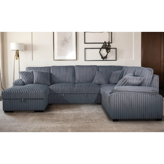 Brand New Sectional with Storage Chaise and Pull-out Bed (5 Colors)