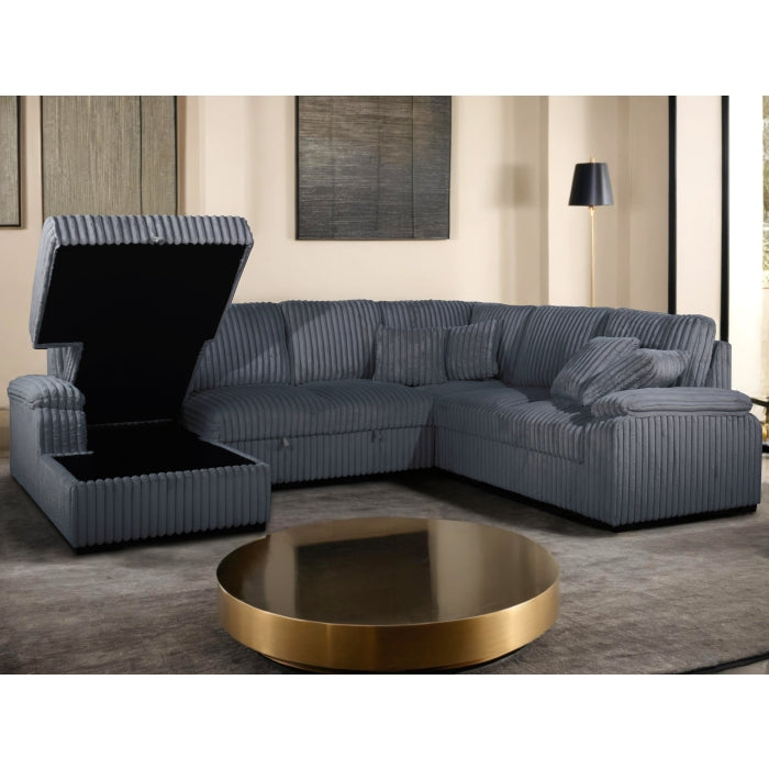 Brand New Sectional with Storage Chaise and Pull-out Bed (5 Colors)