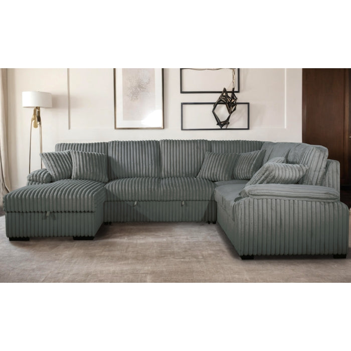 Brand New Sectional with Storage Chaise and Pull-out Bed (5 Colors)
