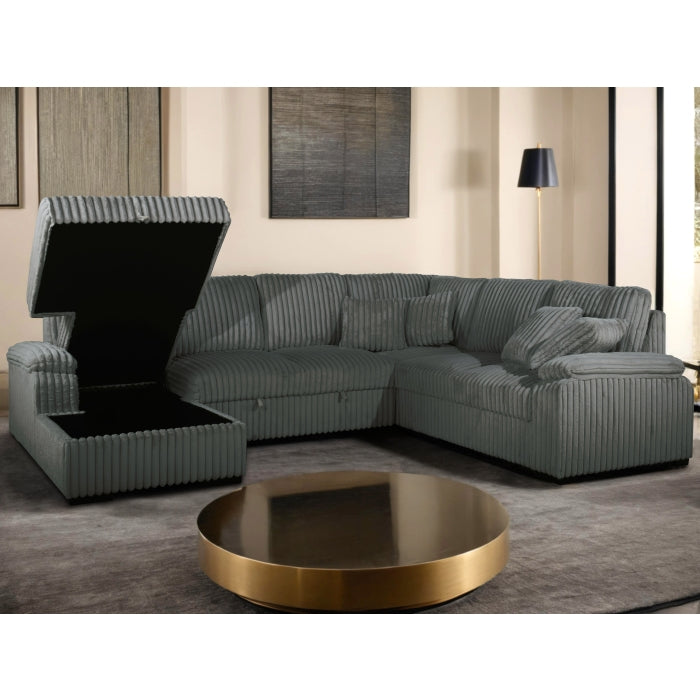 Brand New Sectional with Storage Chaise and Pull-out Bed (5 Colors)
