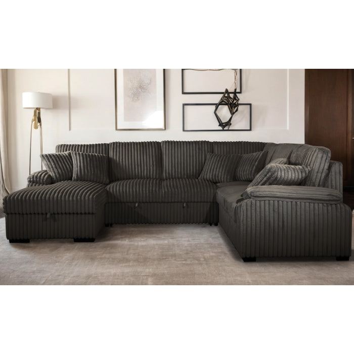 Brand New Sectional with Storage Chaise and Pull-out Bed (5 Colors)