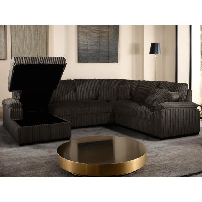 Brand New Sectional with Storage Chaise and Pull-out Bed (5 Colors)