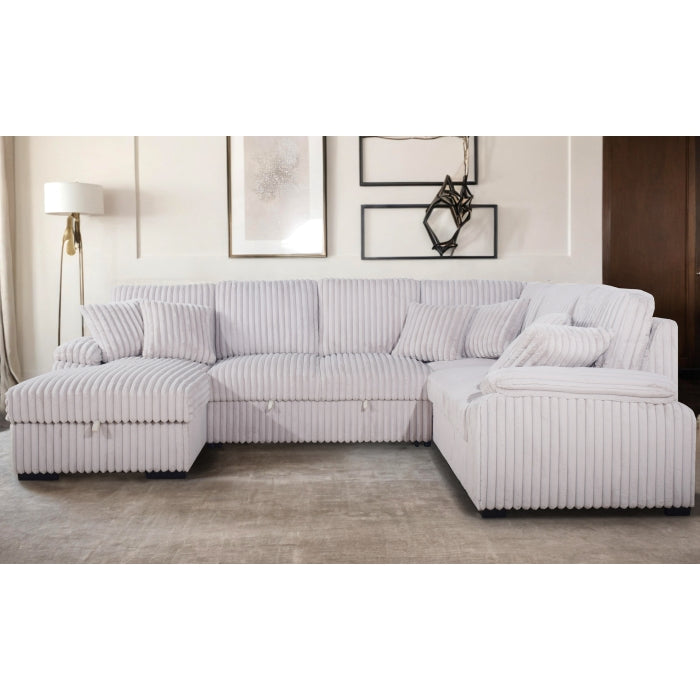Brand New Sectional with Storage Chaise and Pull-out Bed (5 Colors)