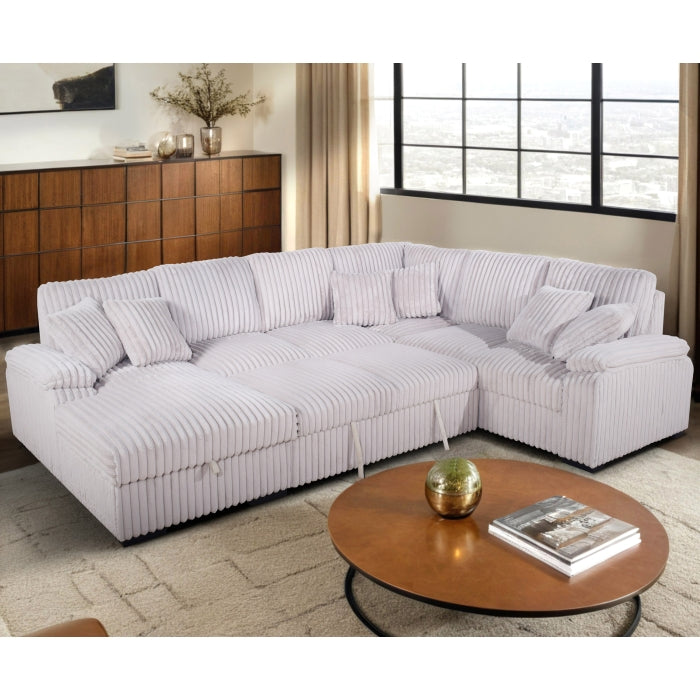 Brand New Sectional with Storage Chaise and Pull-out Bed (5 Colors)