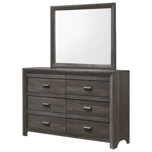 Brand New Grey/Brown 6-Drawer Dresser (Optional Mirror)