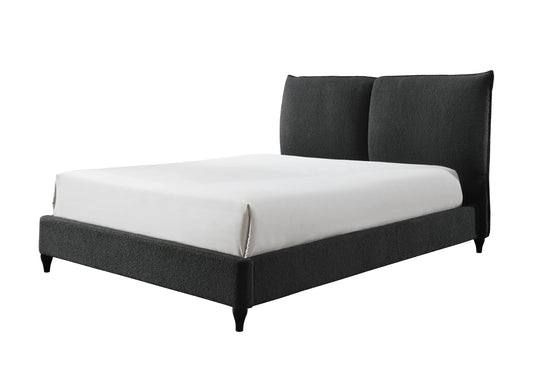 Brand New Charcoal Grey Fabric Platform Bed (Queen or King)