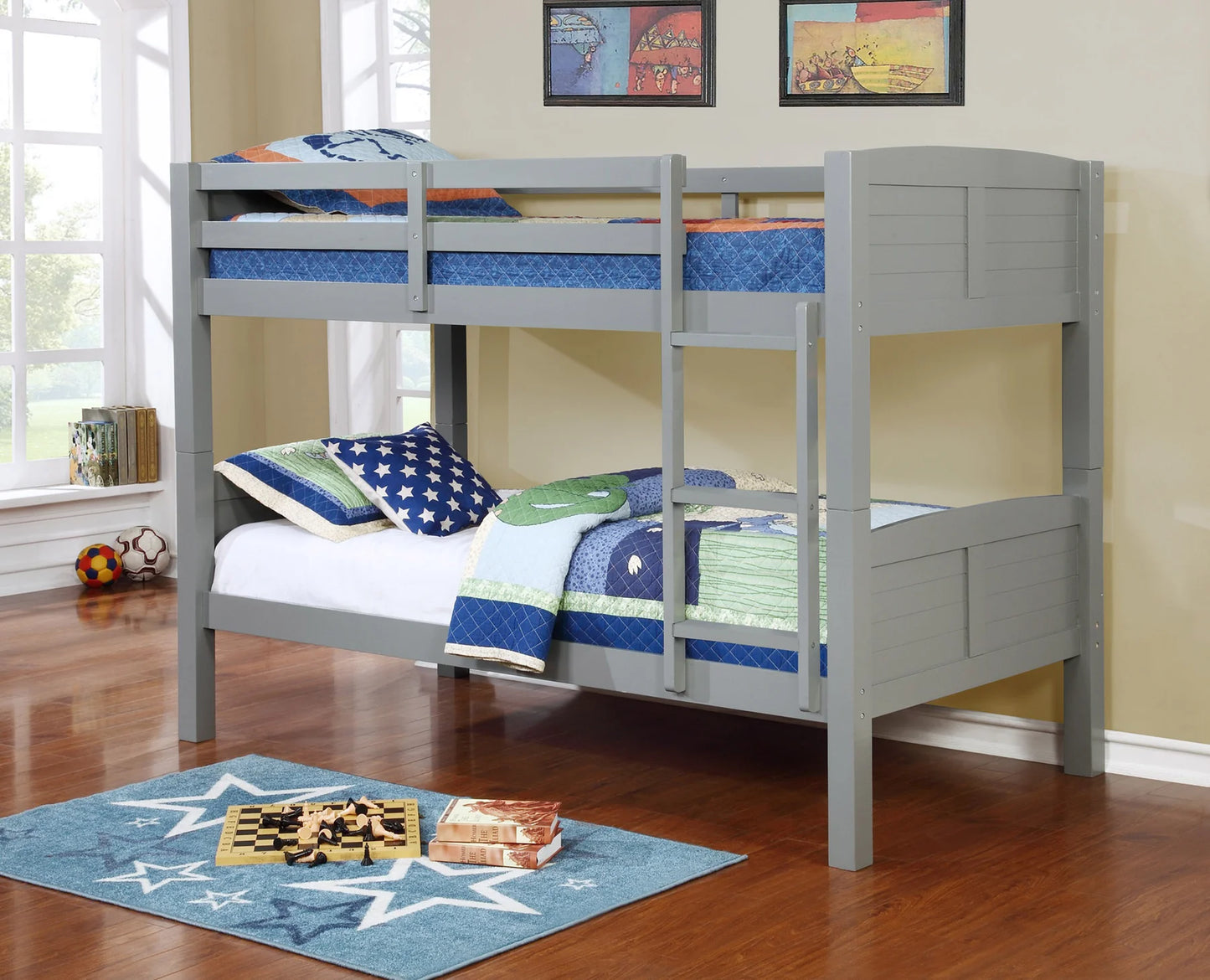 Brand New Twin/Twin Wood Bunkbed (3 Colors)