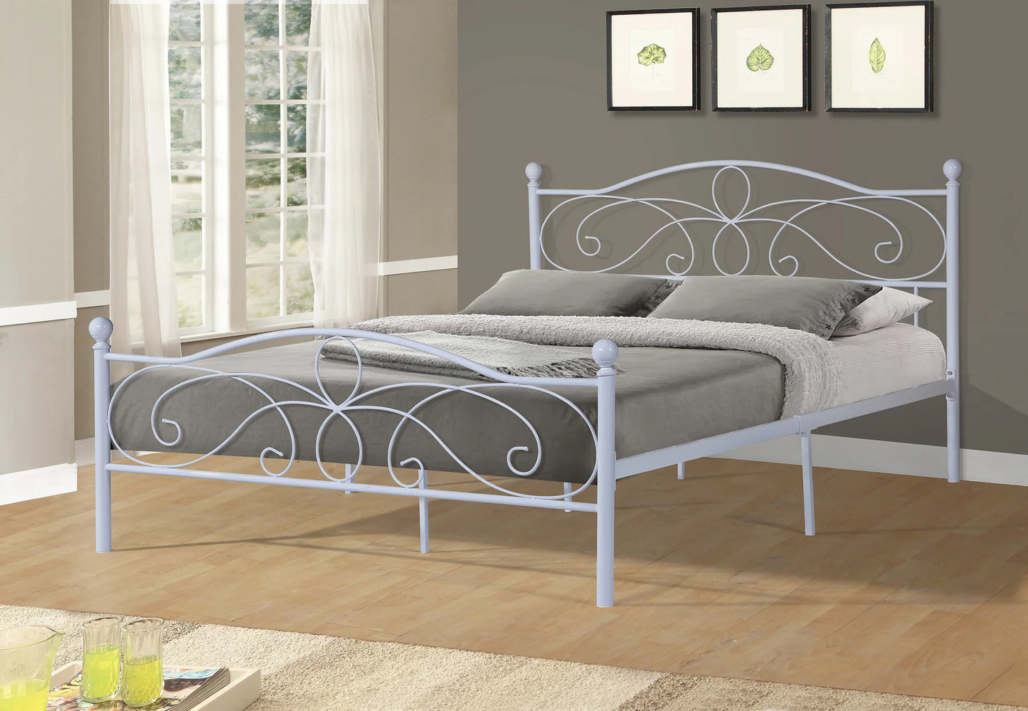 Brand New Metal Platform Bed (Black or White)