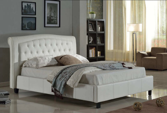 Brand New Faux Leather Platform Bed (Black or White)