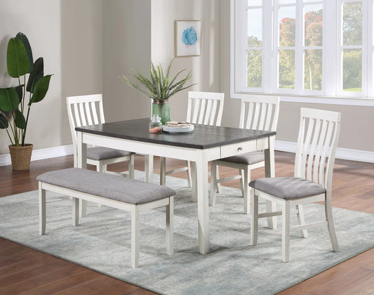 Brand New 6pc 2-Tone Dining Set