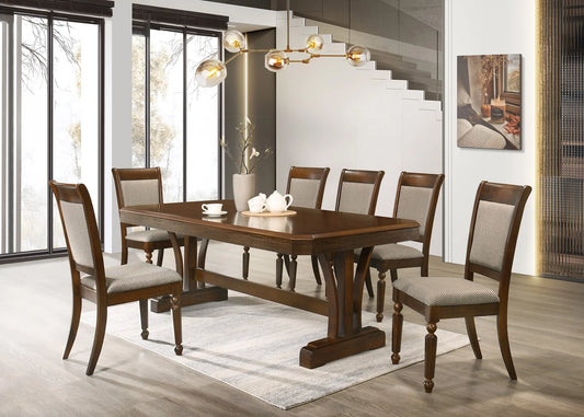 Brand New Brown Cherry 7pc Dining Set