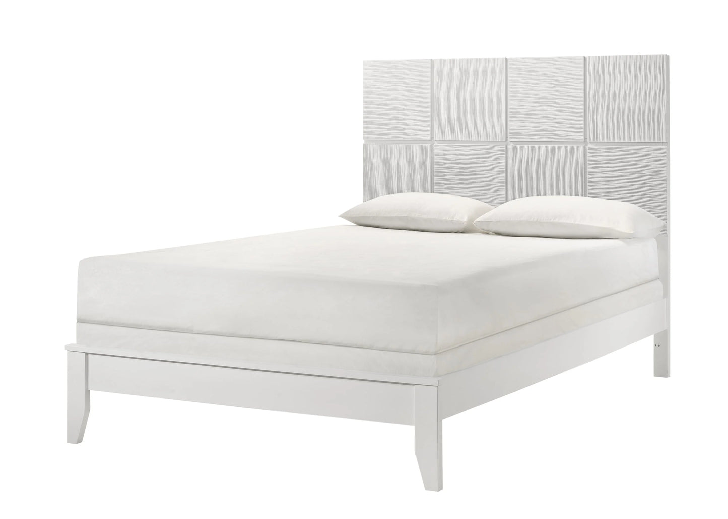 Brand New White Wood Bed (4 Sizes)