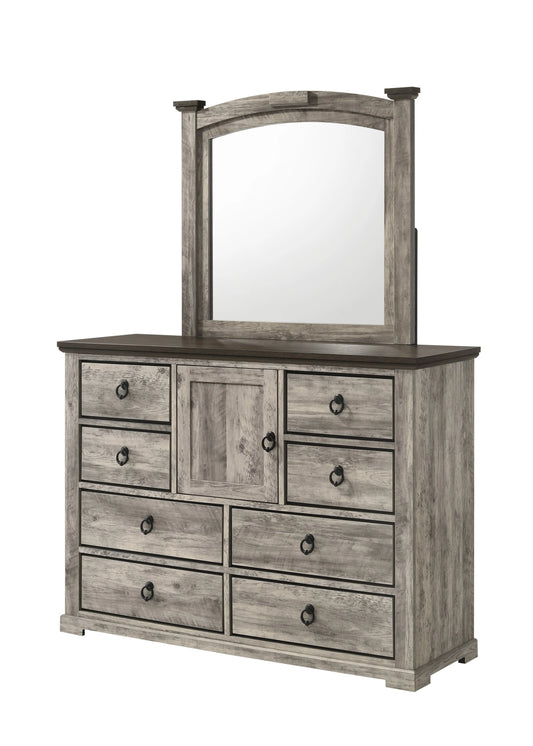 Brand New 4pc Rustic Grey Post Bedroom Set (Queen or King)