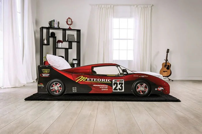 Brand New Red Twin Size Racecar Bed