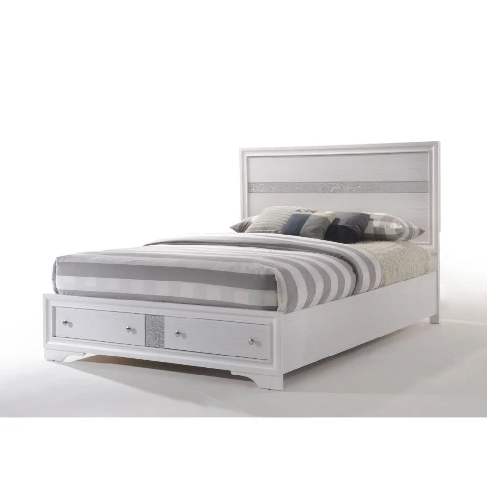 Brand New King Size White Finish Platform Bed
