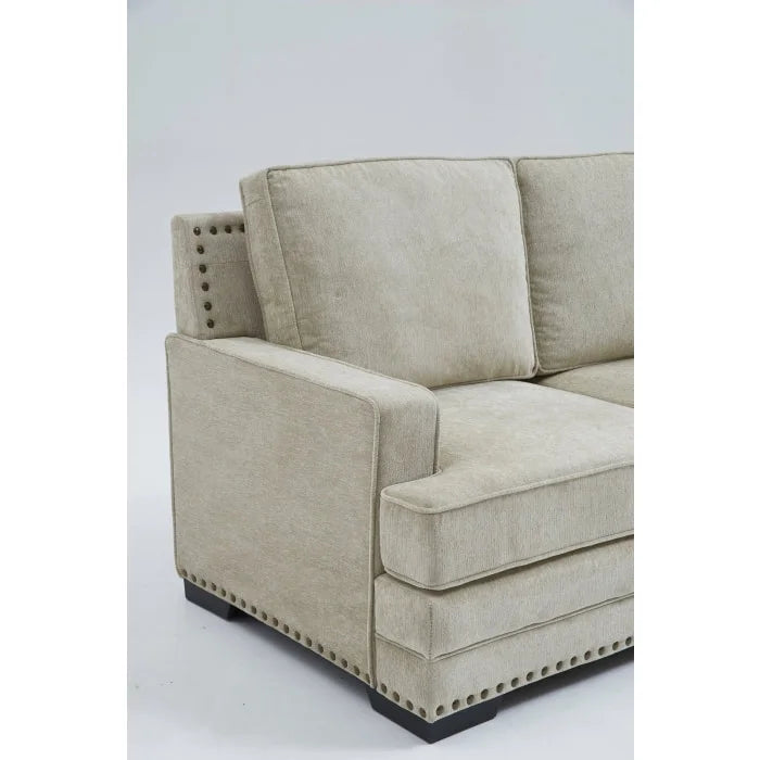 Brand New 3pc Sectional with Nail Head Trim (3 Colors)