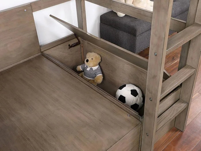 Brand New Warm Gray Twin/Workstation Loft Bed