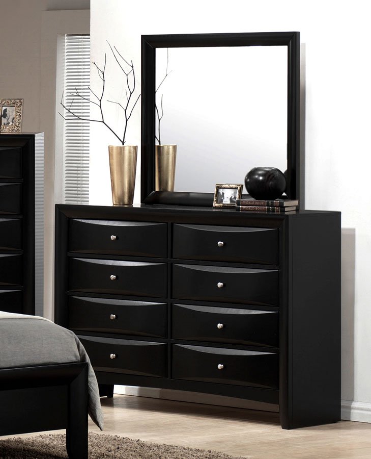 Brand New 8 Drawer Black Dresser (Optional Mirror)