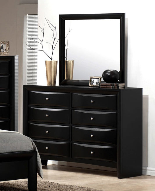 Brand New 8 Drawer Black Dresser (Optional Mirror)
