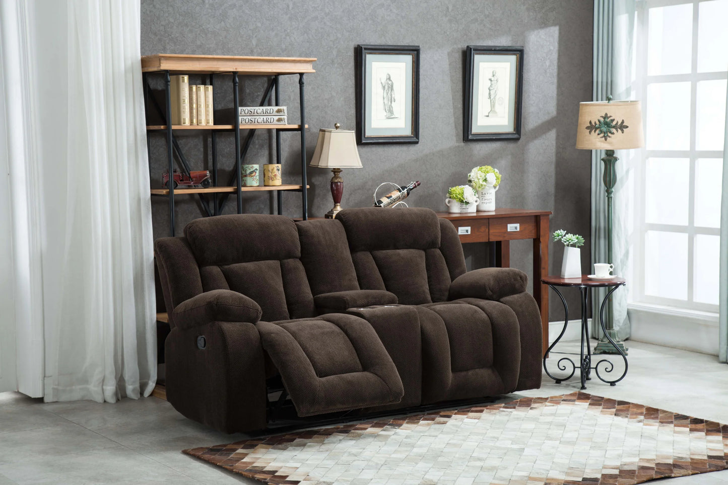 Brand New Fabric Manual Reclining Loveseat (3 Colors)