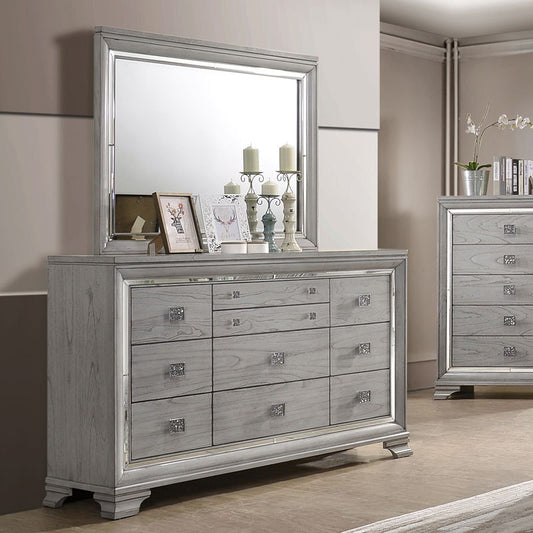 Light Grey Dresser (Optional Mirror)