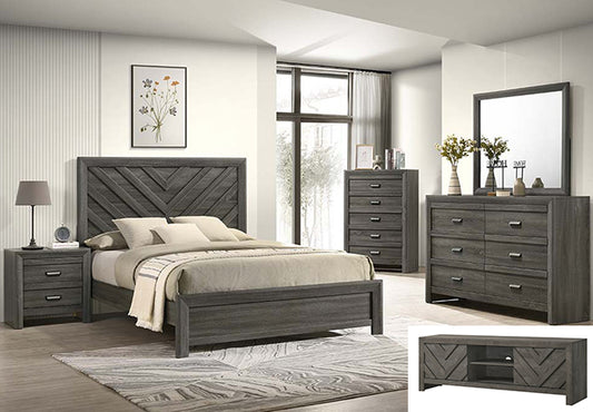Brand New Queen Size grey 4pc Bedroom Set