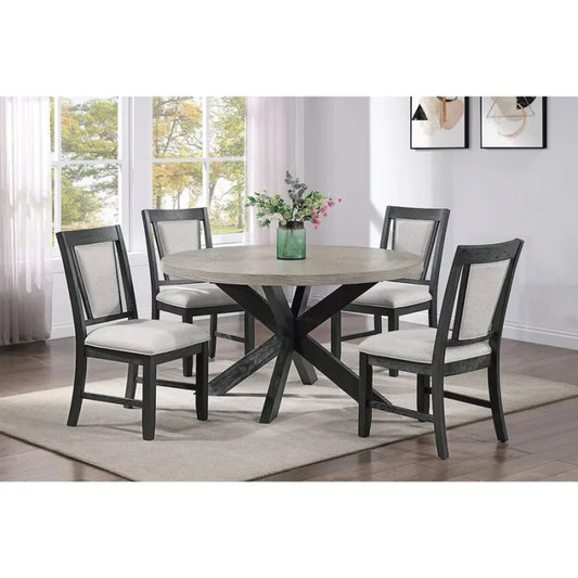 Brand New 2-Tone 5pc Round Dining Set
