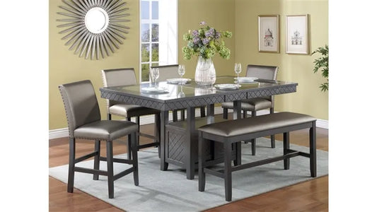 Brand New 6pc Brown Counter Height Dining Set