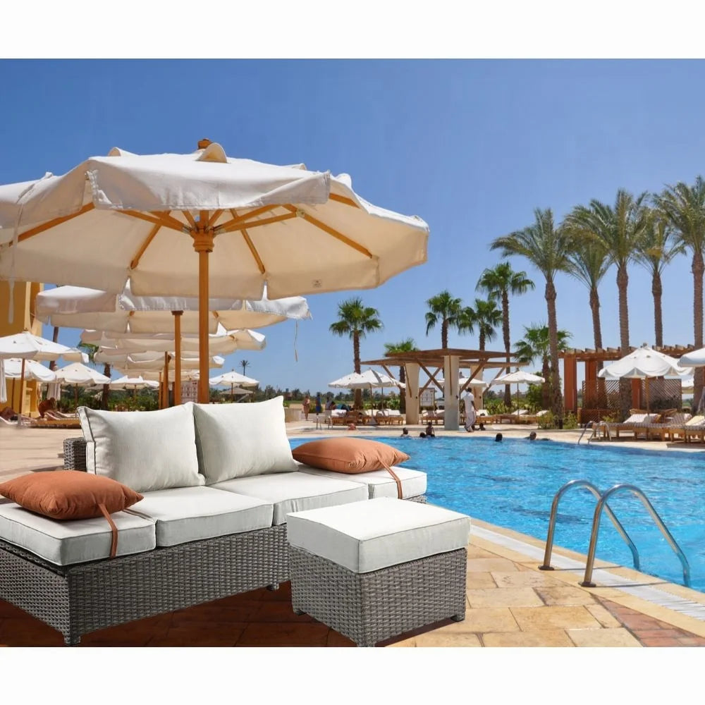 Brand New Patio Sofa W/2 Pillows & Ottoman