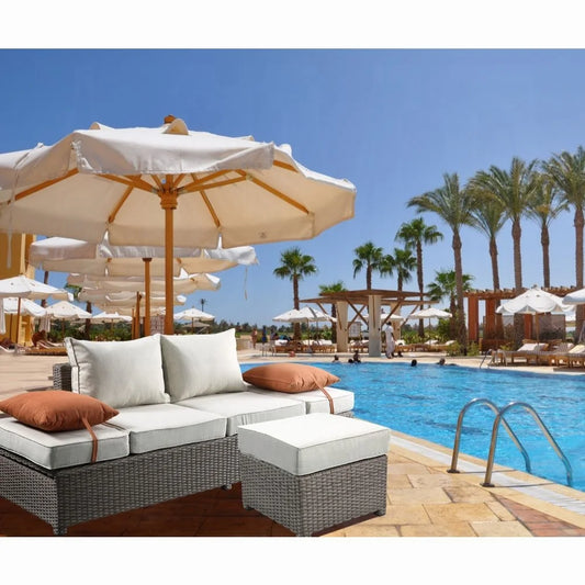 Brand New Patio Sofa W/2 Pillows & Ottoman