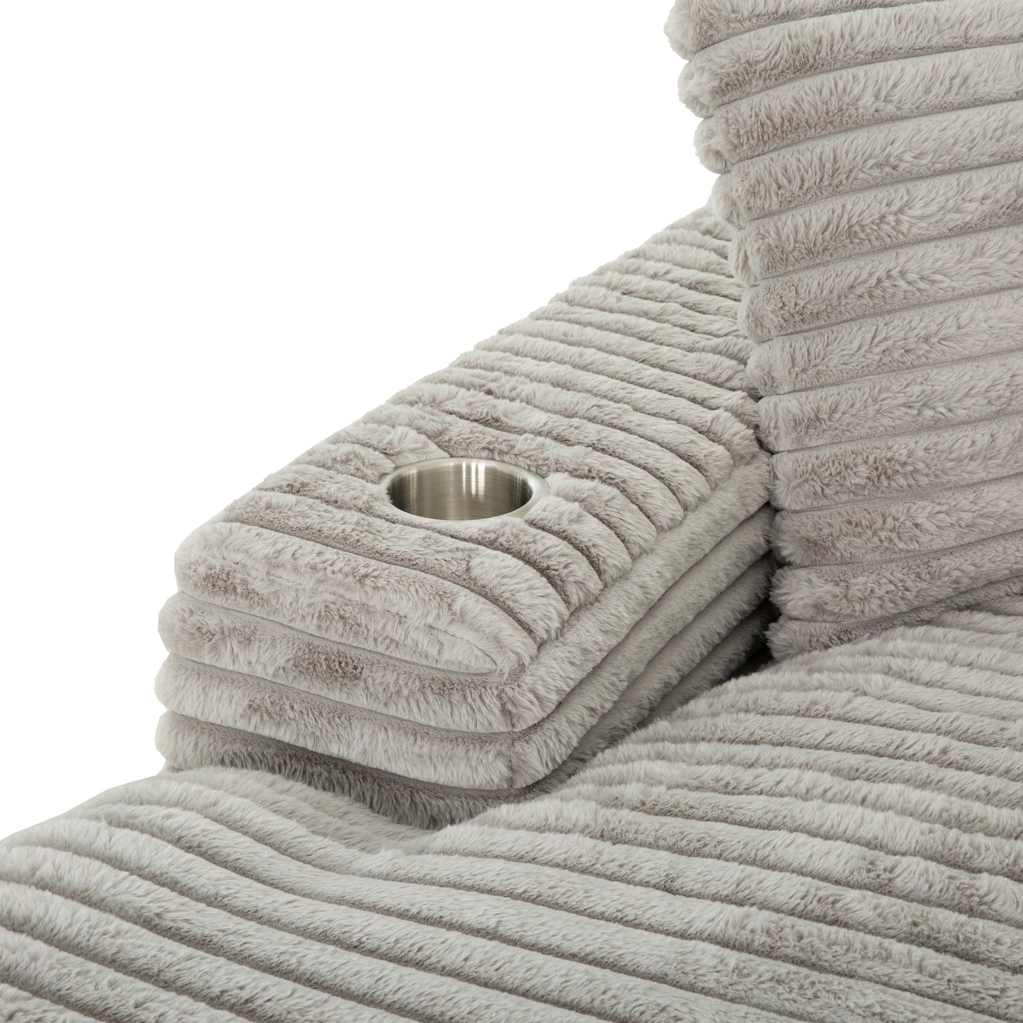 Brand New 67" Cuddler Chaise w/USB & Cupholders (2 Colors)