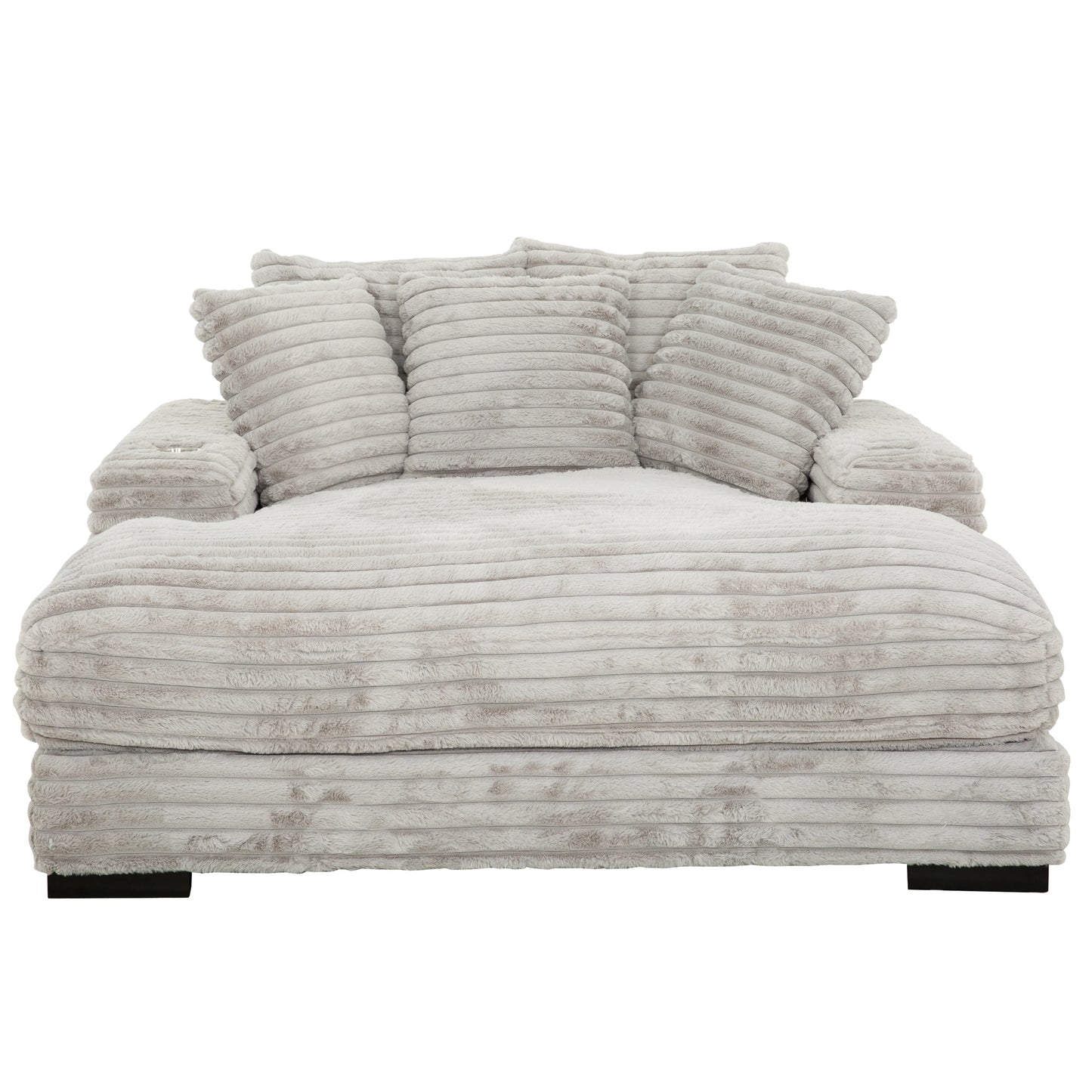 Brand New 67" Cuddler Chaise w/USB & Cupholders (2 Colors)