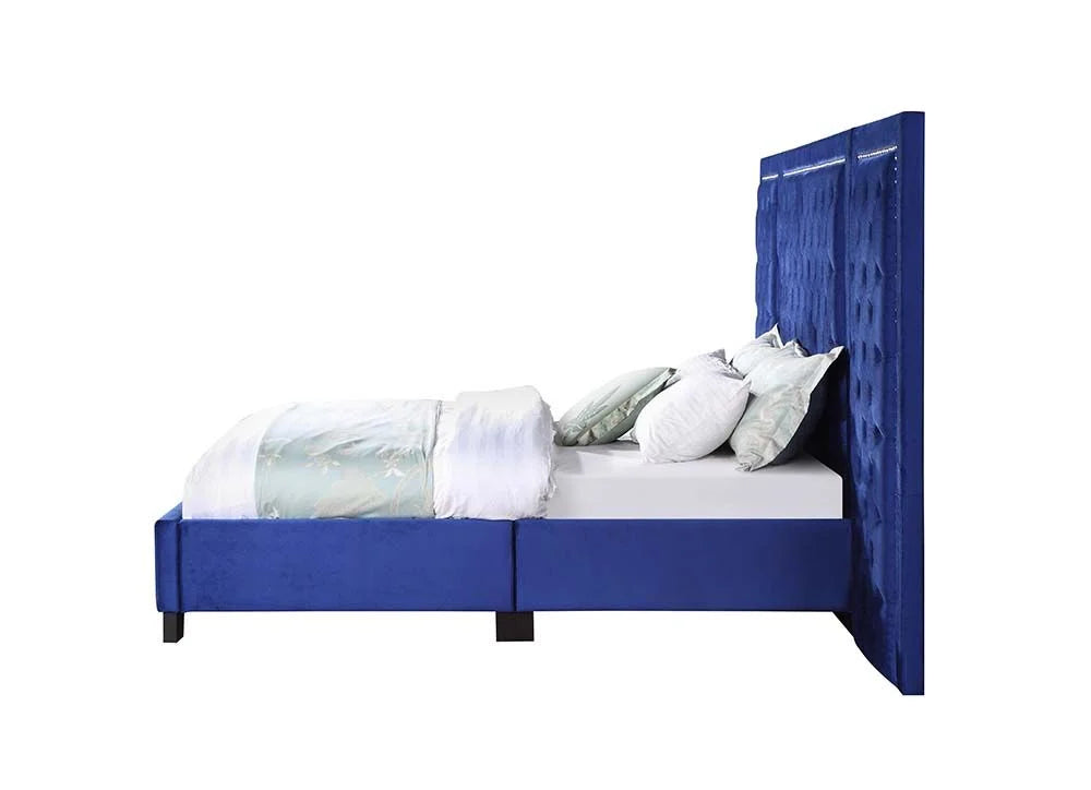 Brand New Blue Velvet Bed (Queen or King)