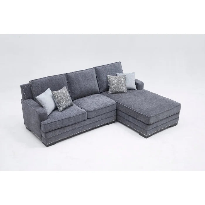 Brand New Grey Sectional (Left or Right Facing Chaise)