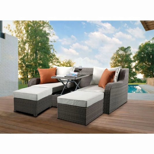 Brand New Patio Sofa W/2 Pillows & 2 Ottomans