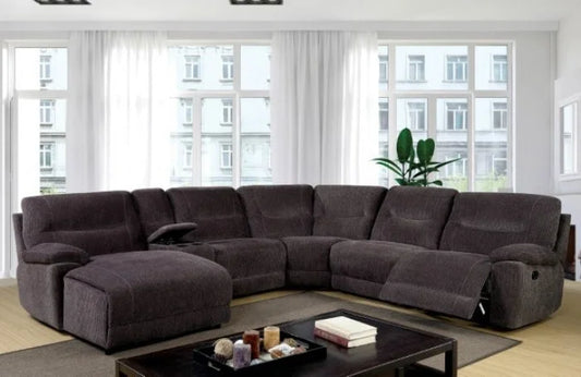 Brand New Dark Grey Sectional with Console