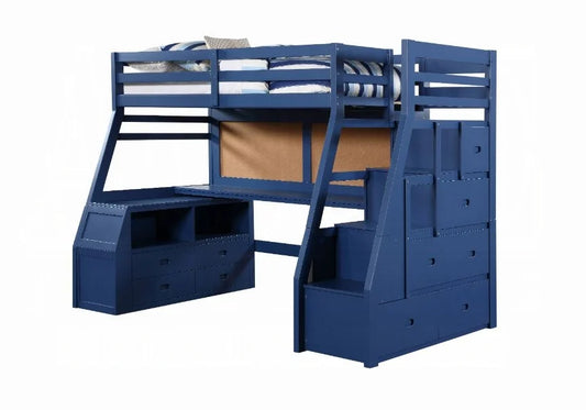 Brand New Navy Blue Twin Loft Bed W/Storage