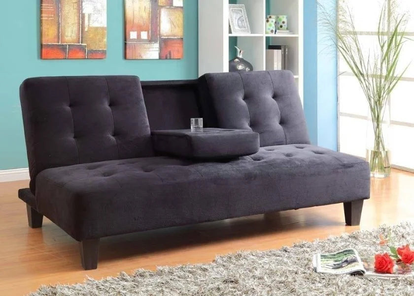 Brand New Microfiber Adjustable Sofa Bed (Brown or Black)