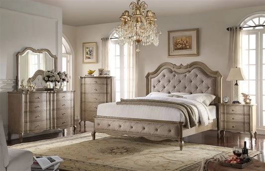 Brand New Queen Size 4pc Antique Taupe Bedroom Set