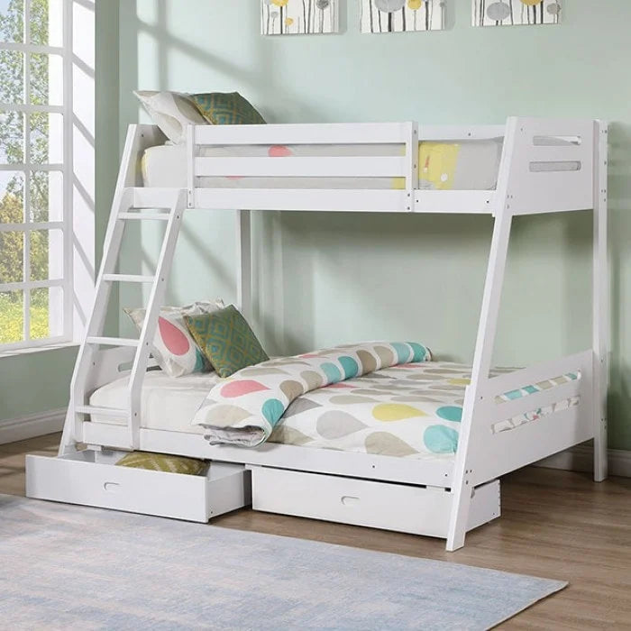 Brand New Wood Twin/Full Bunkbed w/Drawers (4 Colors)