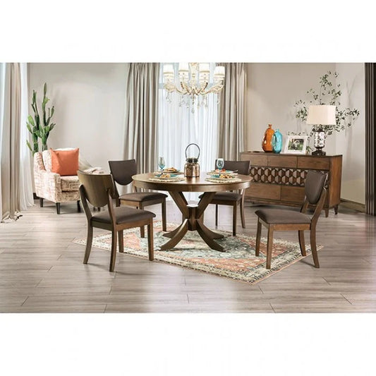 Brand New 5pc Walnut, Dark Chocolate Dining Set