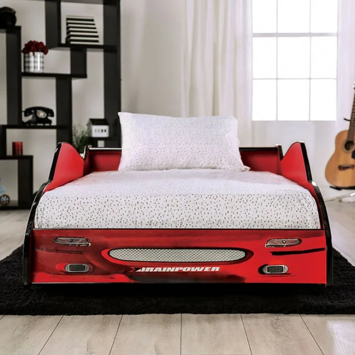 Brand New Red Twin Size Racecar Bed