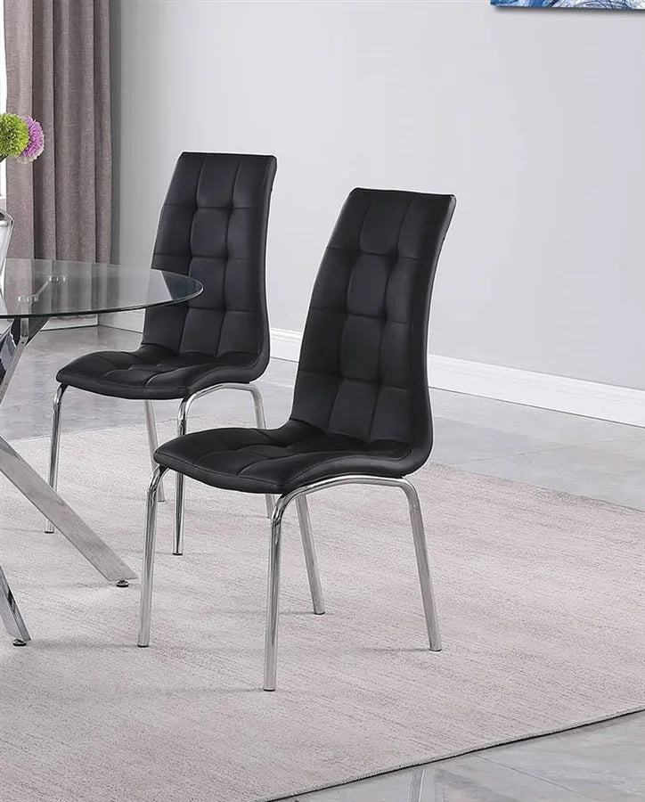 Brand New 5pc Black/Chrome Dining Set